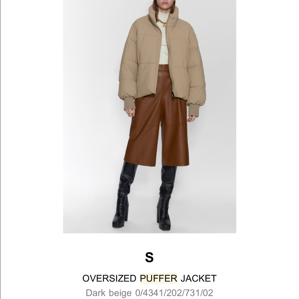 Zara Oversized Puffer Jacket